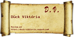 Dück Viktória névjegykártya