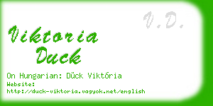 viktoria duck business card